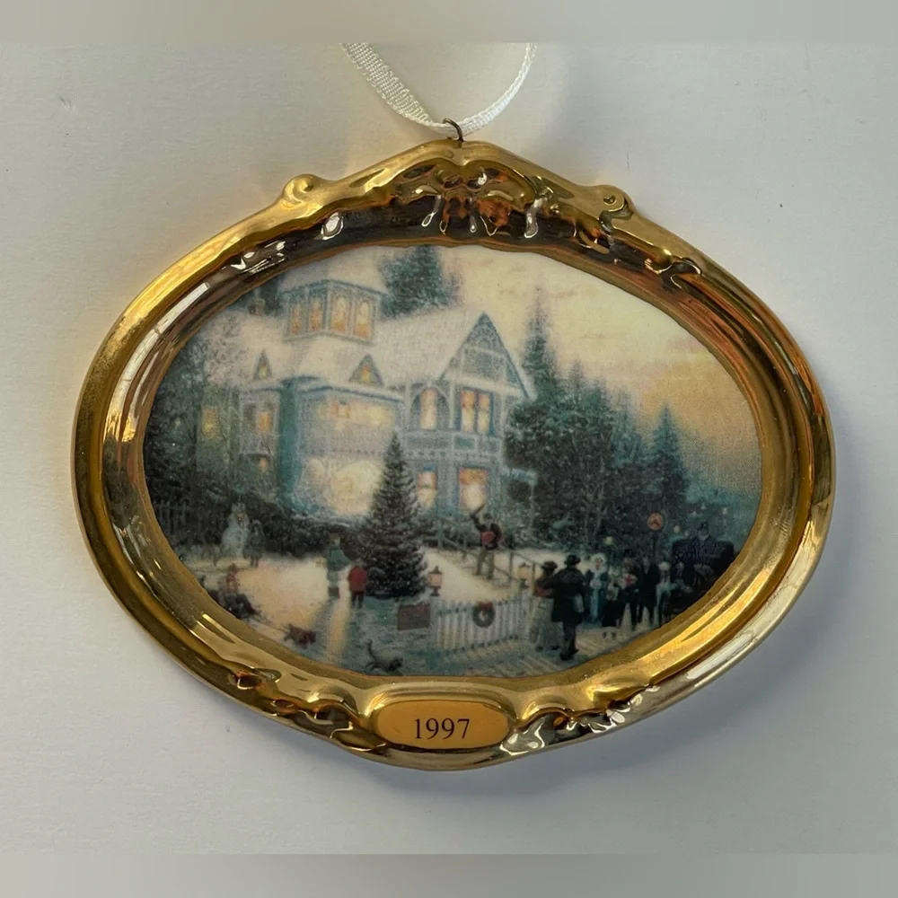Hallmark Thomas Kinkade Victorian Christmas Ornament 1997 1st in Series w Box